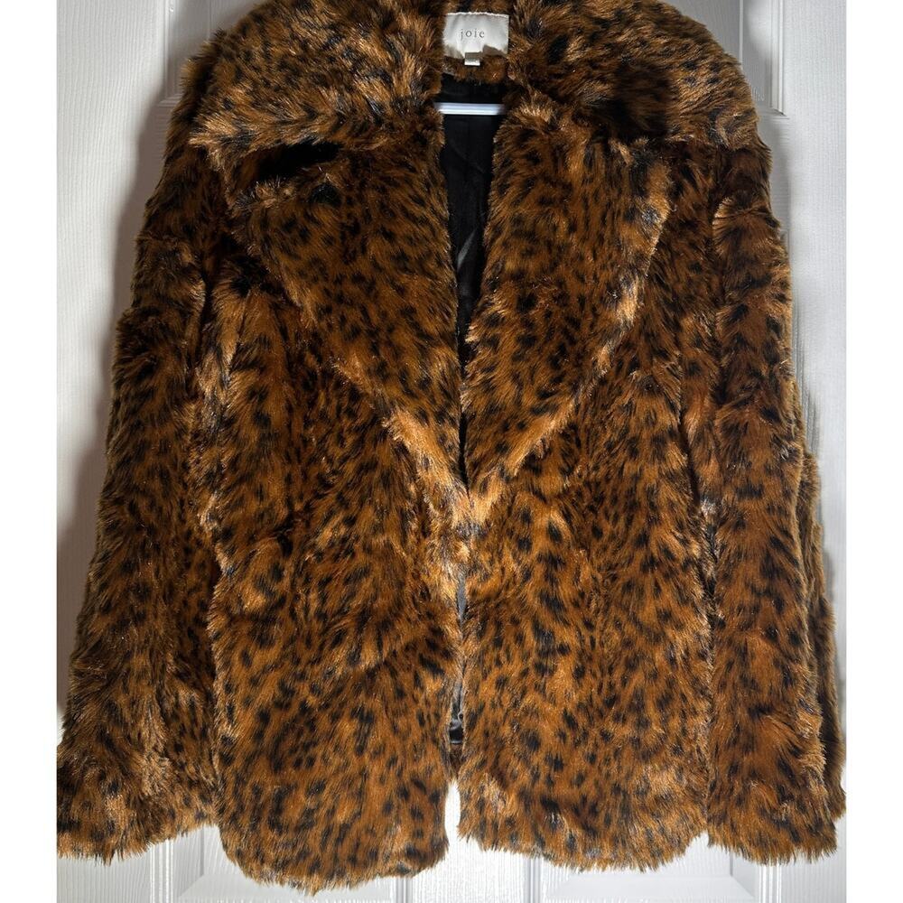 Joie Kisha Leopard Print Faux-Fur Jacket – Size XS - Picture 10 of 11